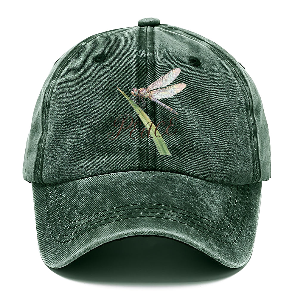 Peace Dragonfly Watercolor Classic Cap