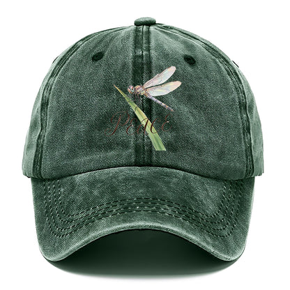 Peace Dragonfly Watercolor Classic Cap