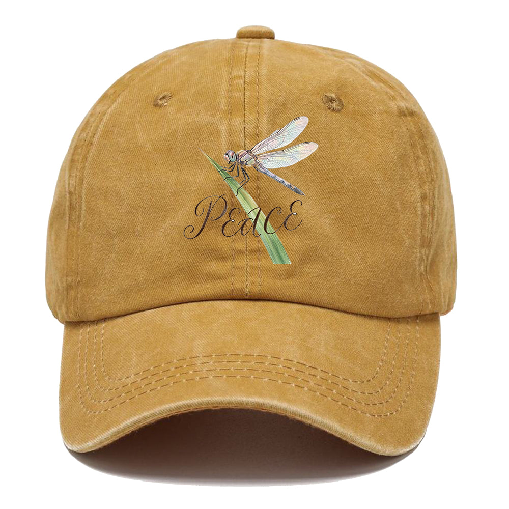 Peace Dragonfly Watercolor Classic Cap