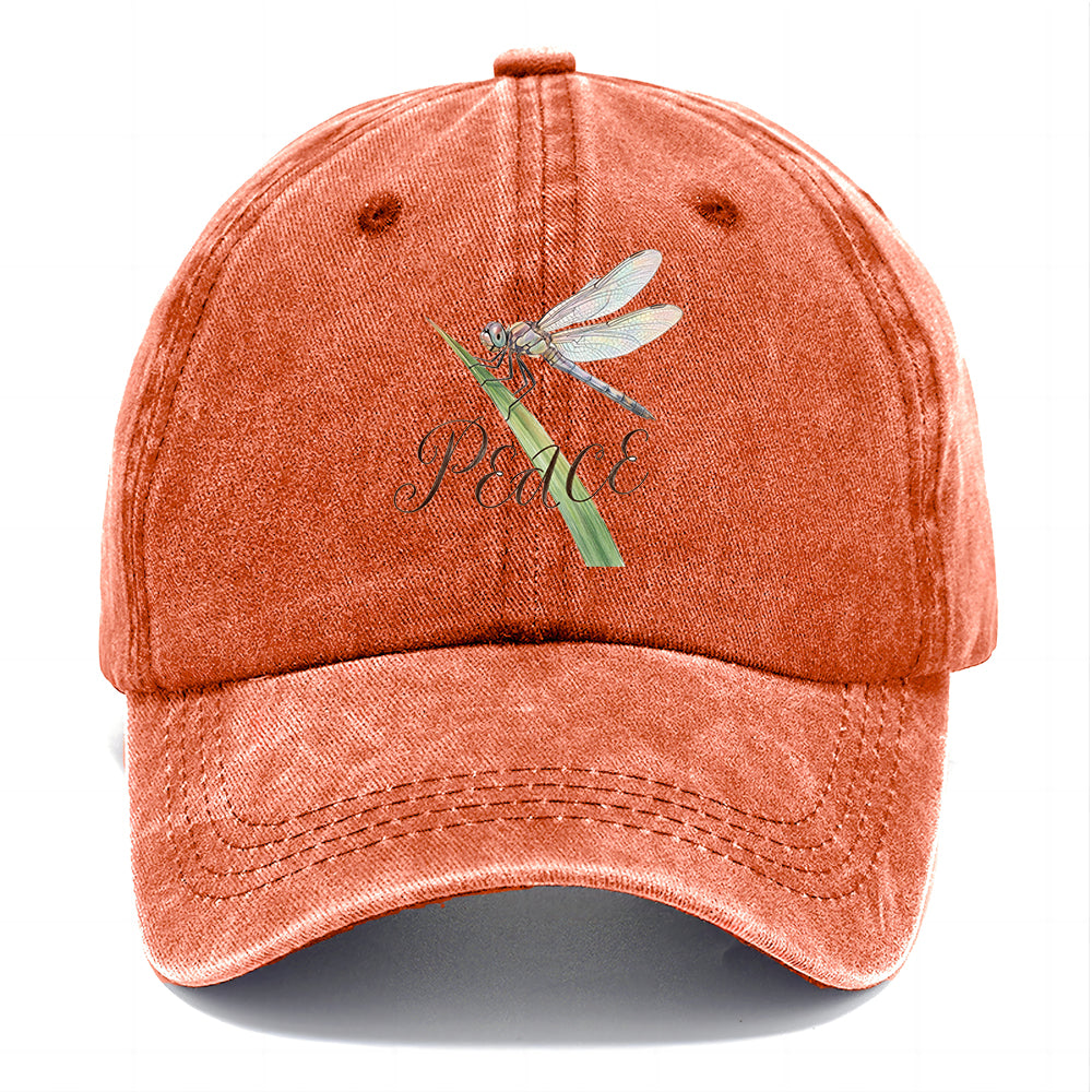 Peace Dragonfly Watercolor Classic Cap