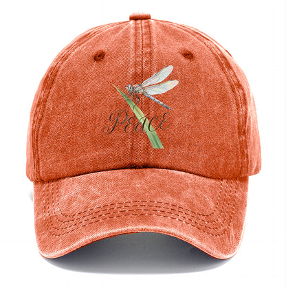 Peace Dragonfly Watercolor Classic Cap
