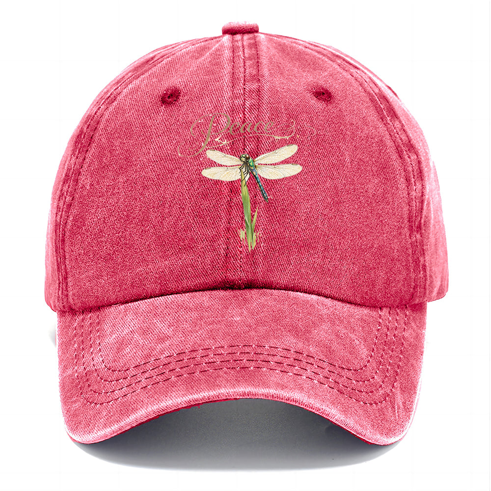 Peace Dragonfly Grass Classic Cap