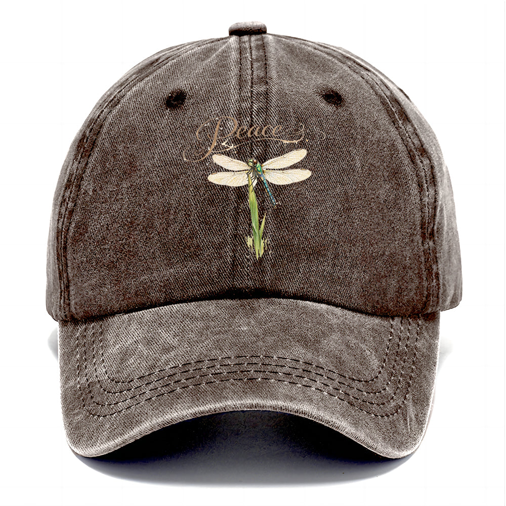 Peace Dragonfly Grass Classic Cap