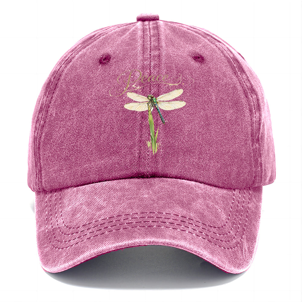 Peace Dragonfly Grass Classic Cap
