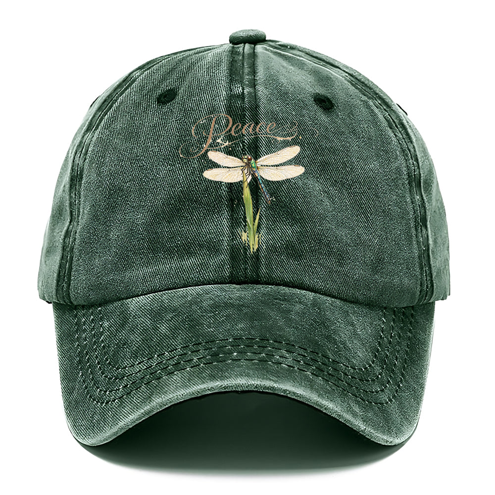 Peace Dragonfly Grass Classic Cap