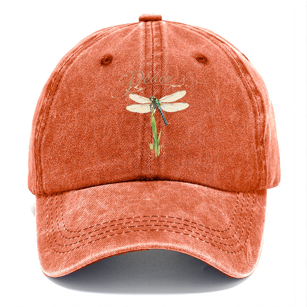 Peace Dragonfly Grass Classic Cap