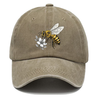 Honey Bee Flower Classic Cap