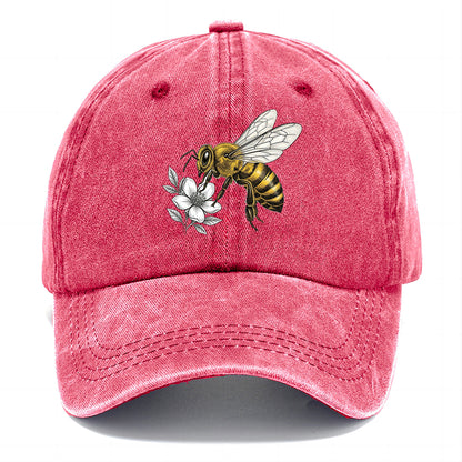 Honey Bee Flower Classic Cap