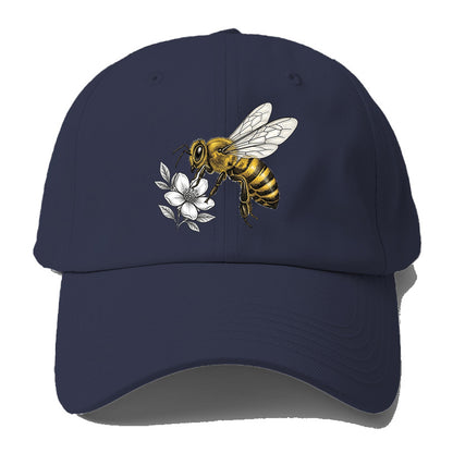 Honey Bee Flower Baseball Cap