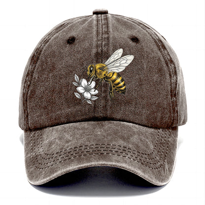 Honey Bee Flower Classic Cap