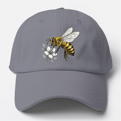 Honey Bee Flower Baseball Cap