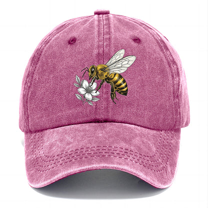 Honey Bee Flower Classic Cap