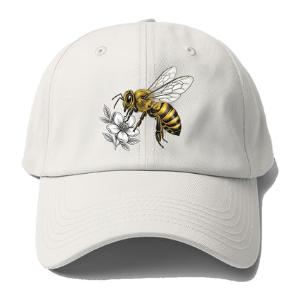 Honey Bee Flower Baseball Cap