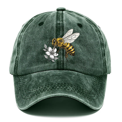 Honey Bee Flower Classic Cap