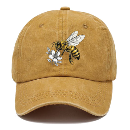 Honey Bee Flower Classic Cap