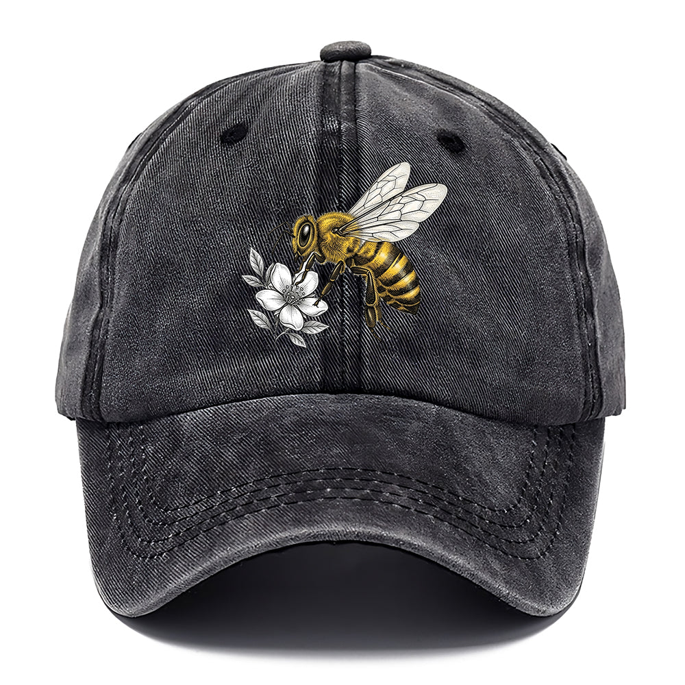 Honey Bee Flower Classic Cap