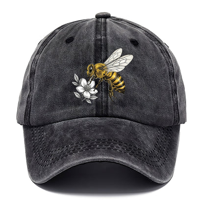 Honey Bee Flower Classic Cap