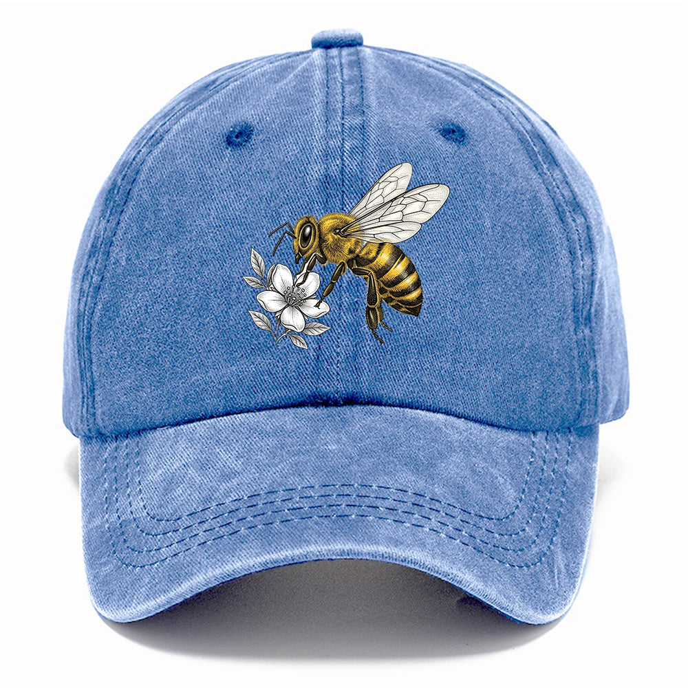 Honey Bee Flower Classic Cap