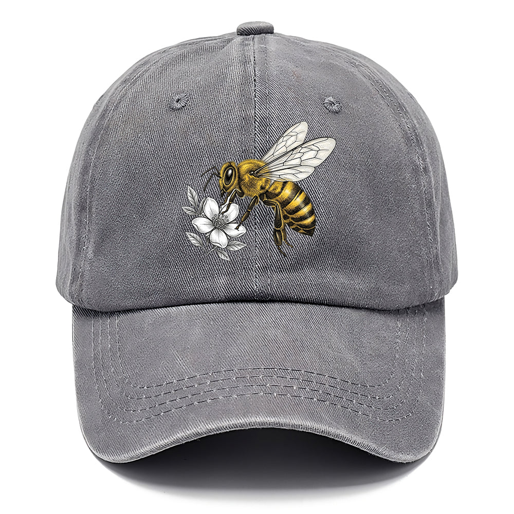 Honey Bee Flower Classic Cap
