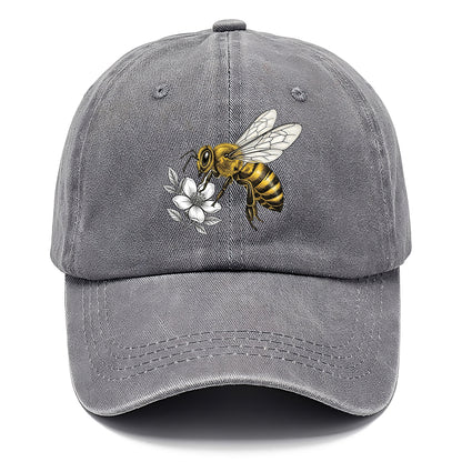 Honey Bee Flower Classic Cap