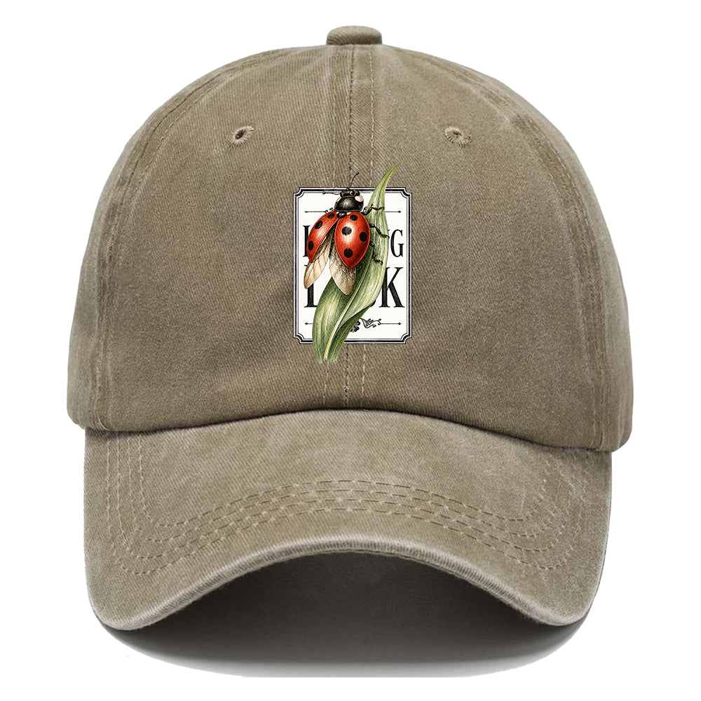 Ladybug Green Leaf Classic Cap