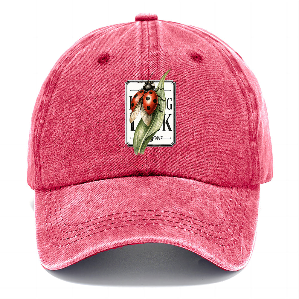 Ladybug Green Leaf Classic Cap