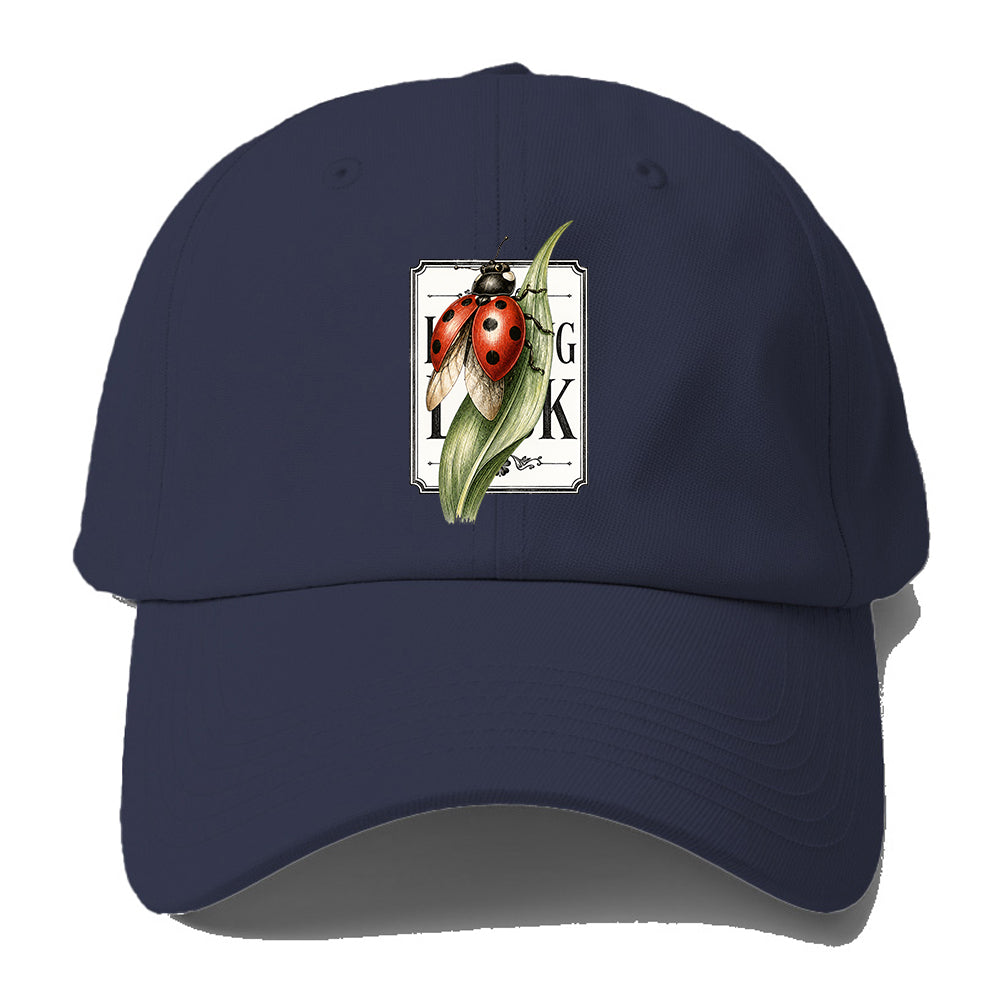 Ladybug Green Leaf Baseball Cap
