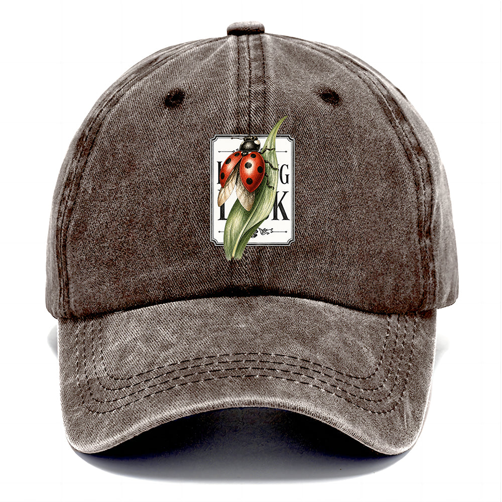 Ladybug Green Leaf Classic Cap