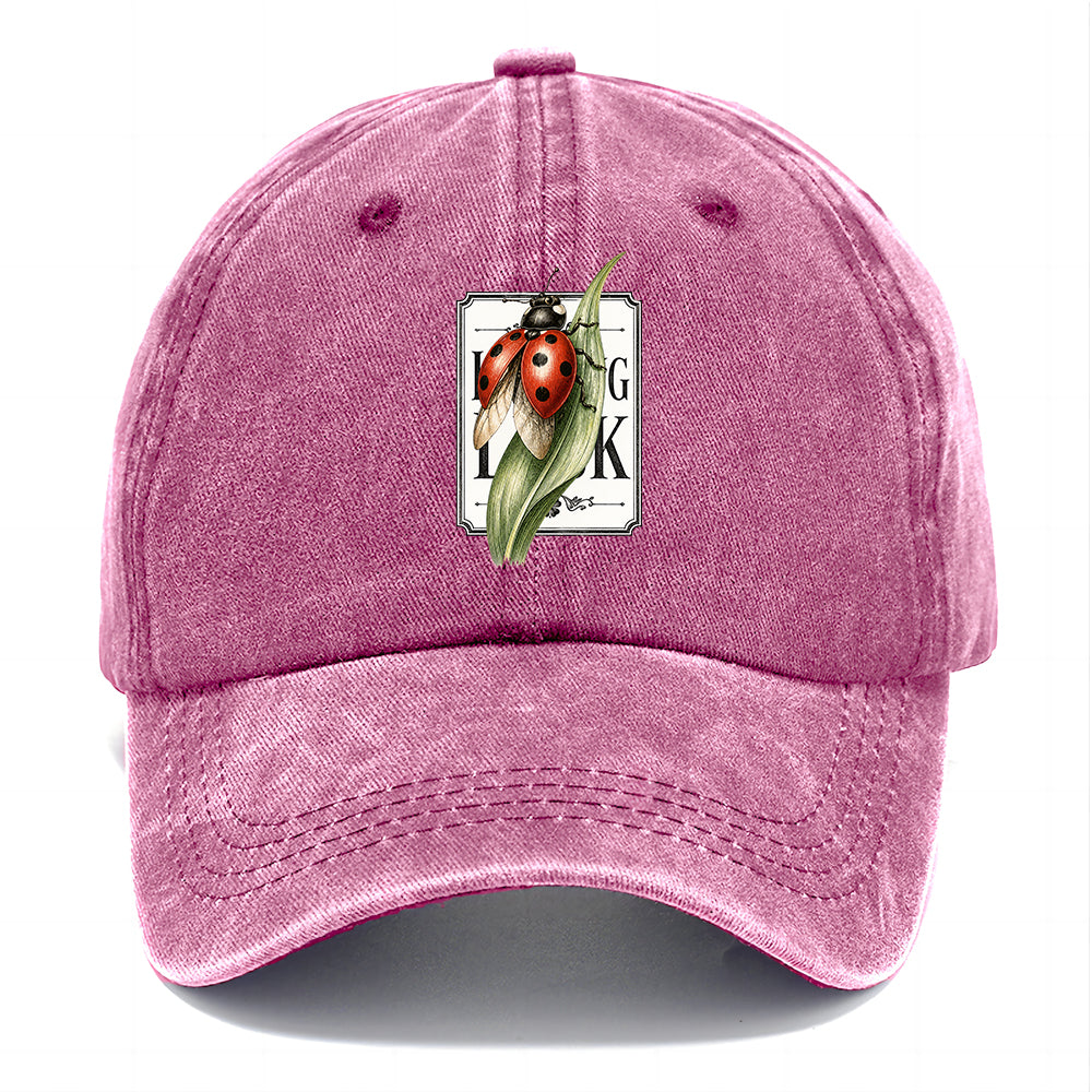 Ladybug Green Leaf Classic Cap