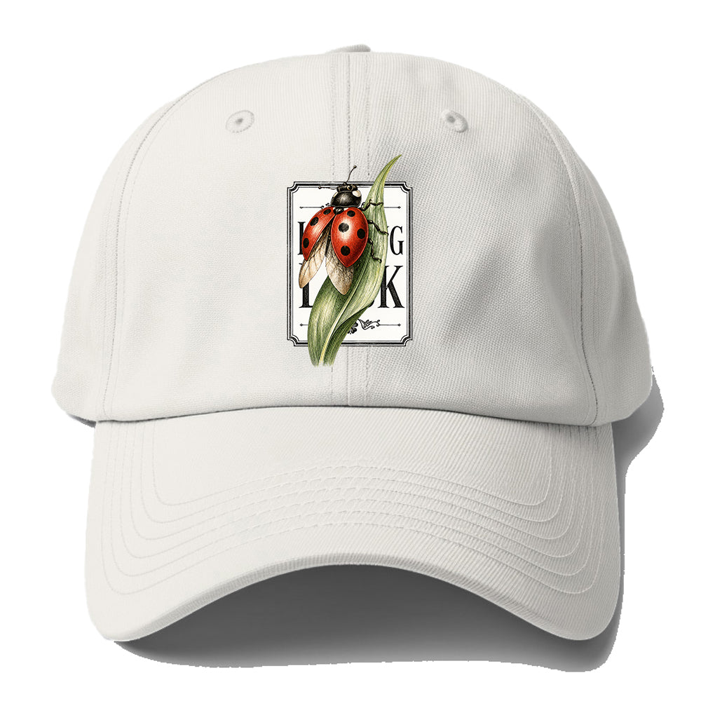 Ladybug Green Leaf Baseball Cap