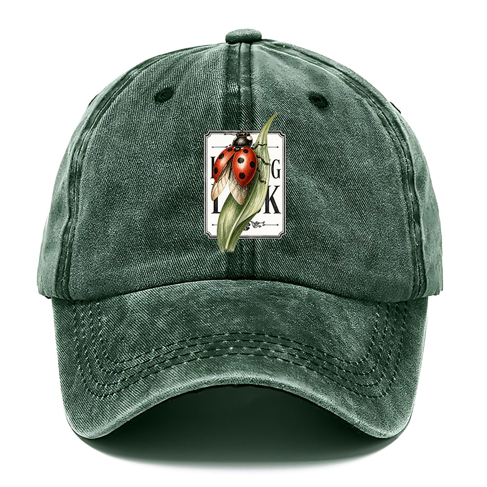 Ladybug Green Leaf Classic Cap