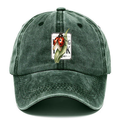 Ladybug Green Leaf Classic Cap