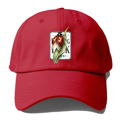 Ladybug Green Leaf Baseball Cap