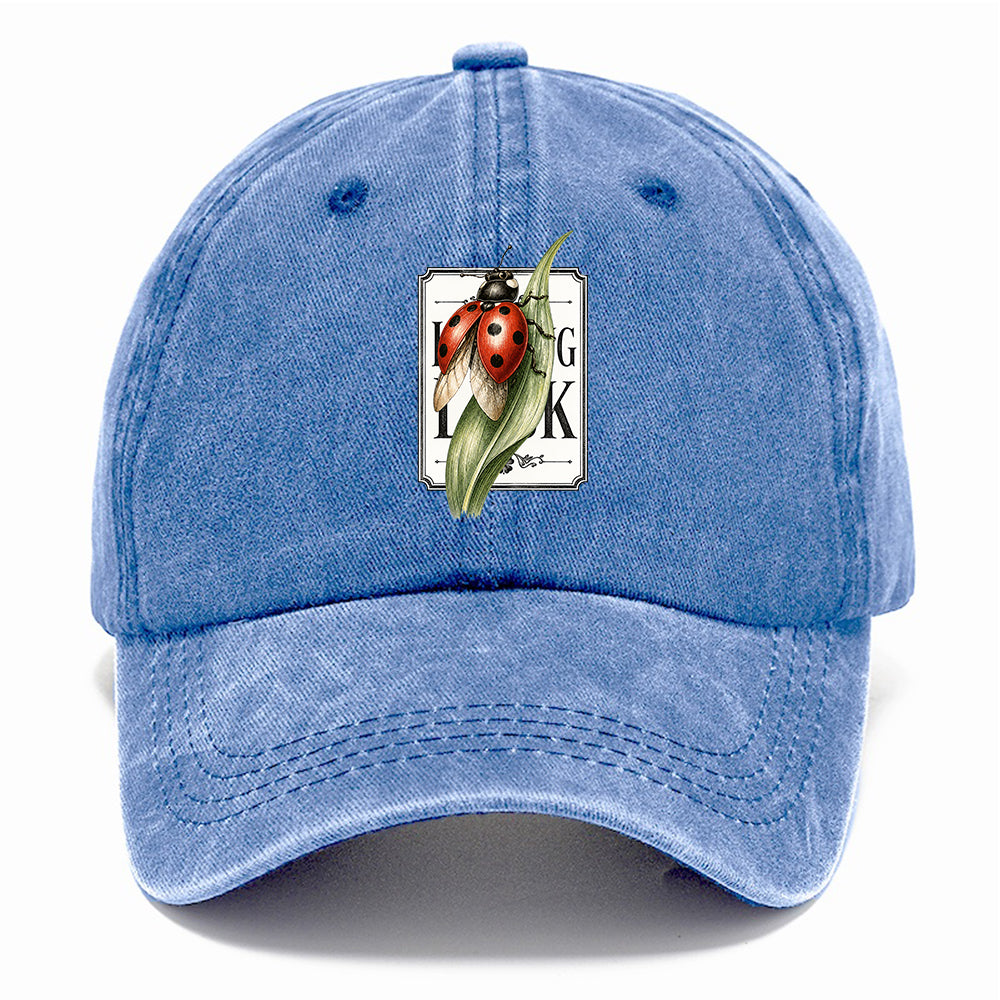 Ladybug Green Leaf Classic Cap
