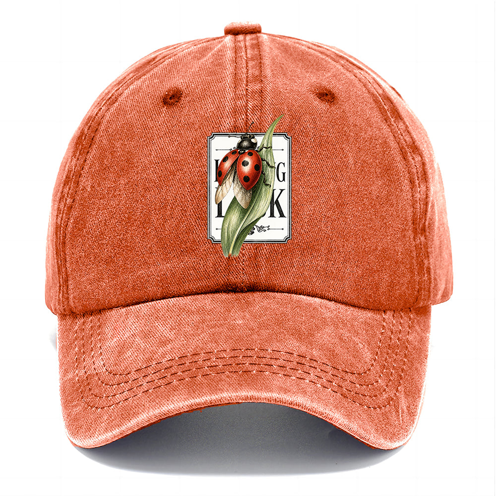 Ladybug Green Leaf Classic Cap