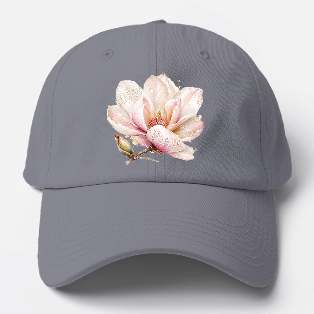 Dew Pearl Magnolia Baseball Cap