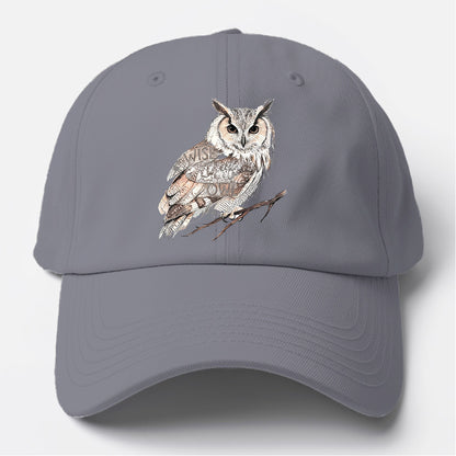 Wise Owl Sketch Baseball Cap