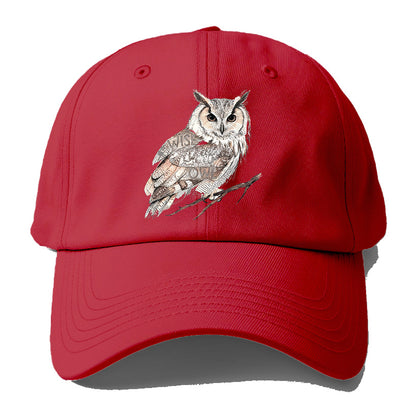 Wise Owl Sketch Baseball Cap