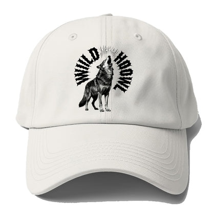 Howling Wolf Black Baseball Cap