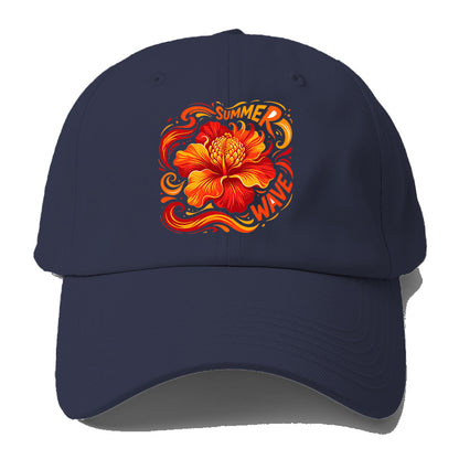 Summer Wave Hibiscus Baseball Cap