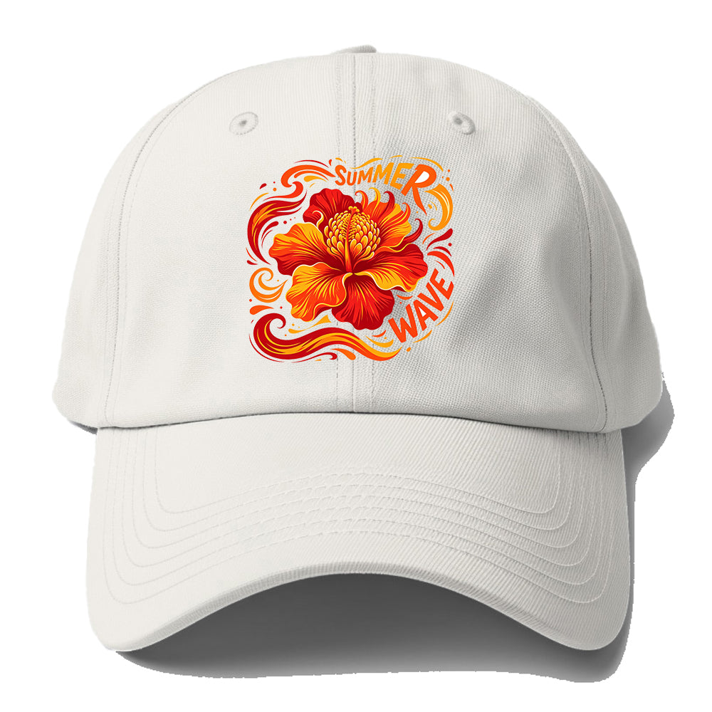 Summer Wave Hibiscus Baseball Cap