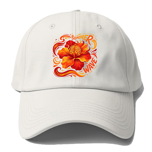 Summer Wave Hibiscus Baseball Cap