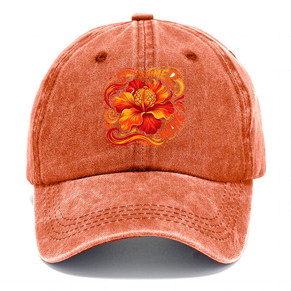 Summer Wave Hibiscus Classic Cap