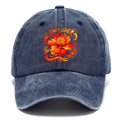 Summer Wave Hibiscus Classic Cap