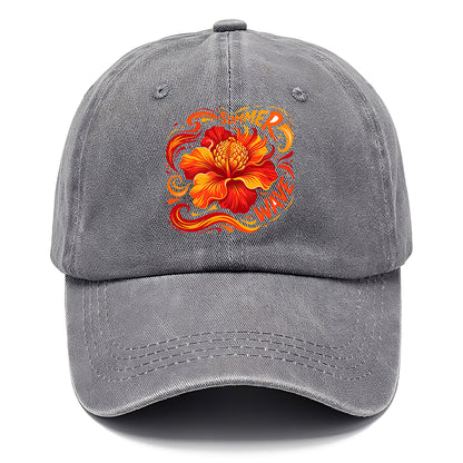 Summer Wave Hibiscus Classic Cap