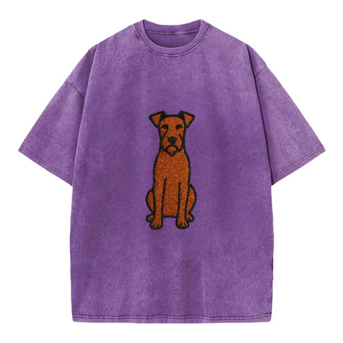 Irish Terrier Red Colored Sitting Pose Vintage T-shirt