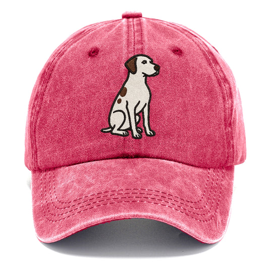 pointer-white-liver-spots-sitting-pose-loyal-spirit Hat