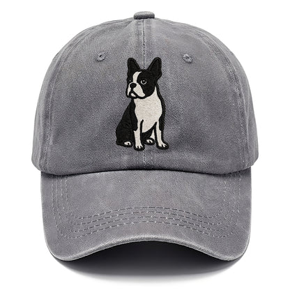 boston-terrier-black-white-tuxedo-charming-companion Hat