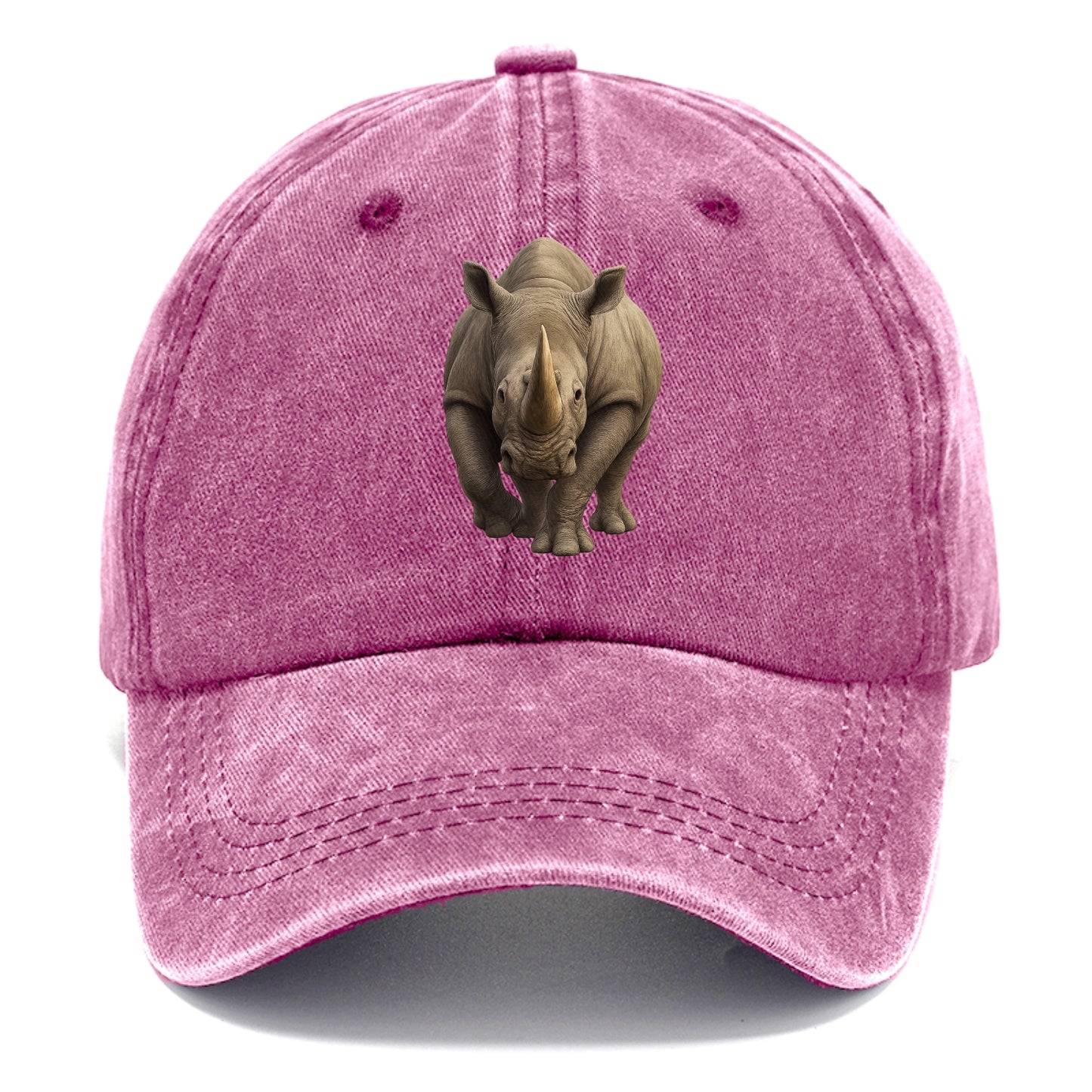 majestic rhino frontal portrait Hat