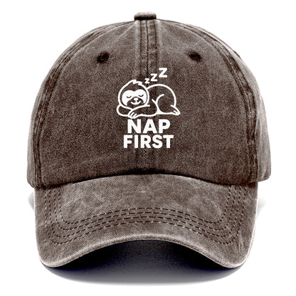 nap first sloth Hat